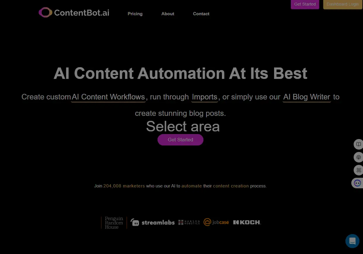 Contentbot.com screenshot
