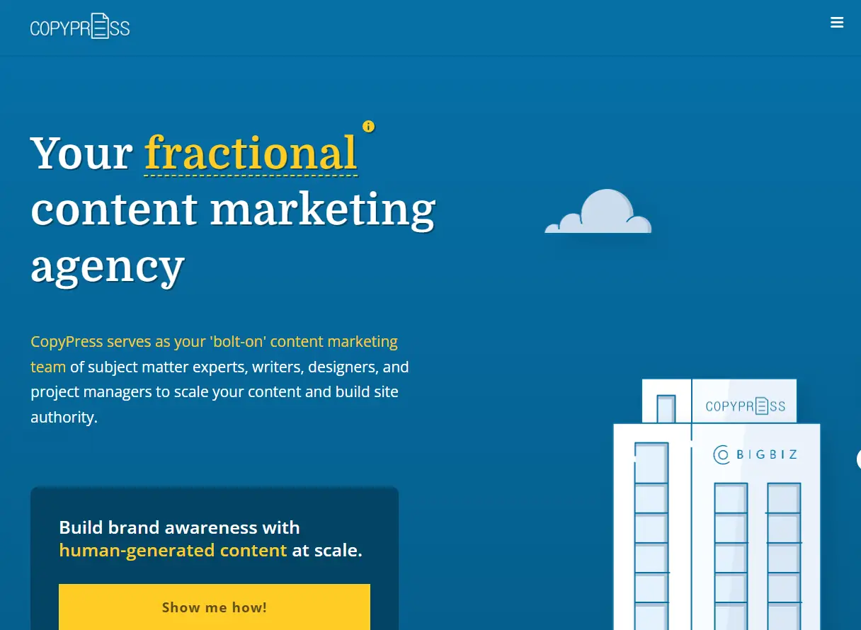 CopyPress.com screenshot