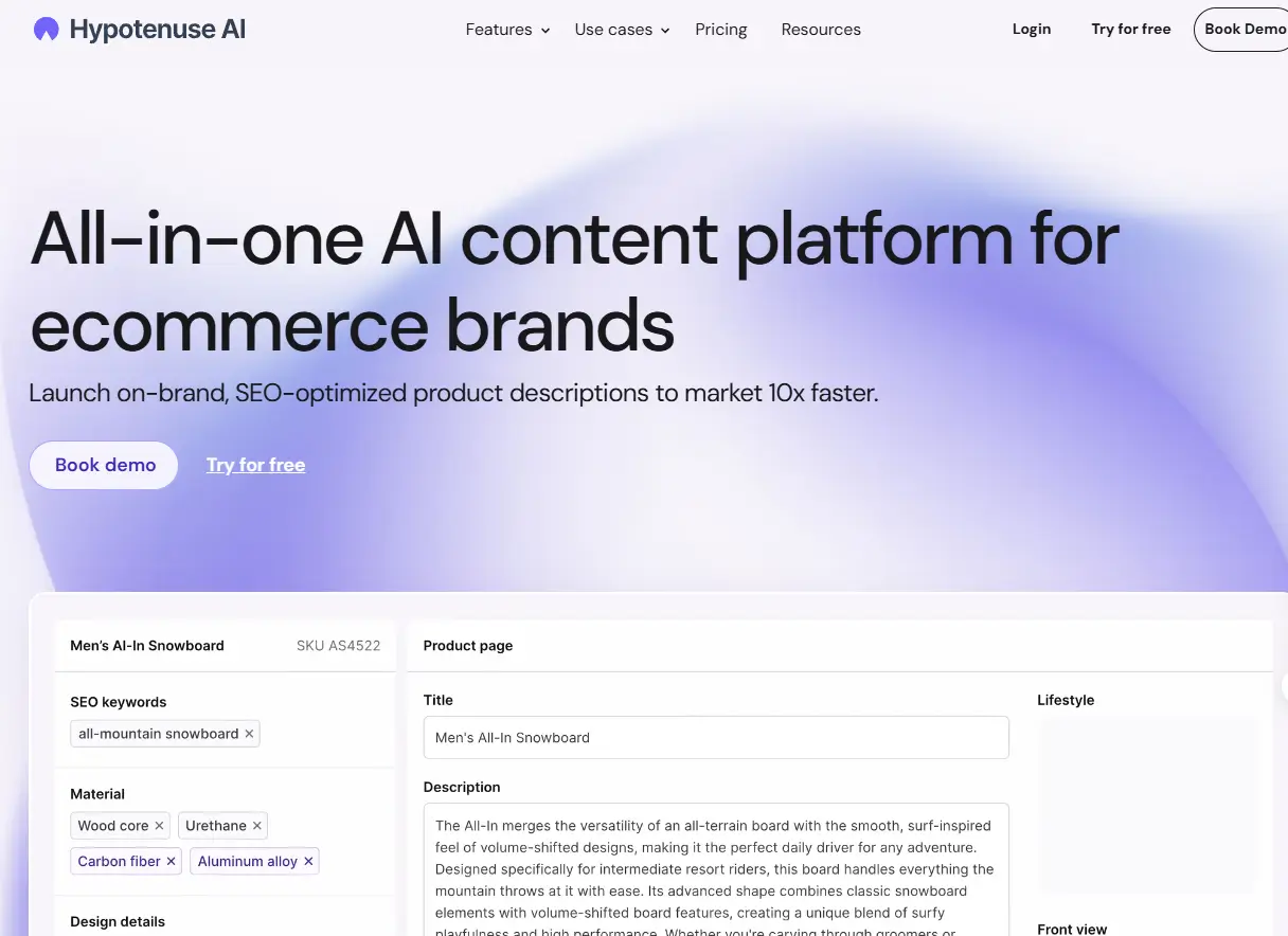 Hypotenuse AI.com logo