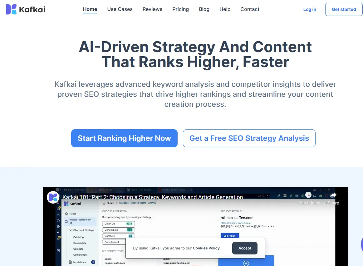 Kafkai.com screenshot