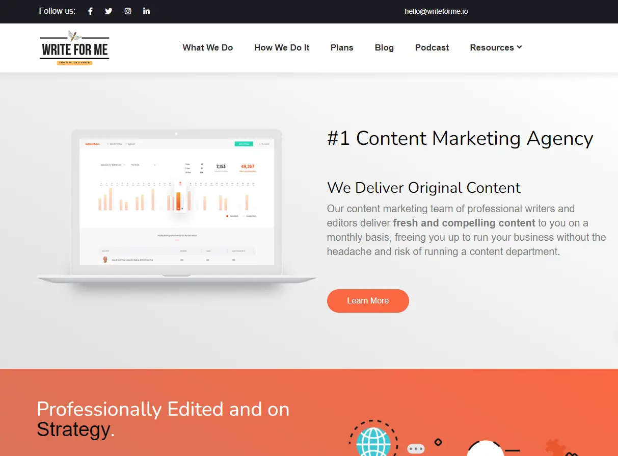 writeforme.com screenshot