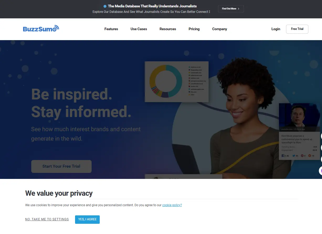 BuzzSumo AI Content screesnhot