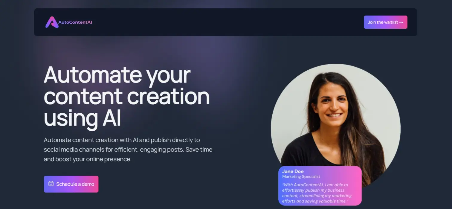 autocontentai.com screenshot