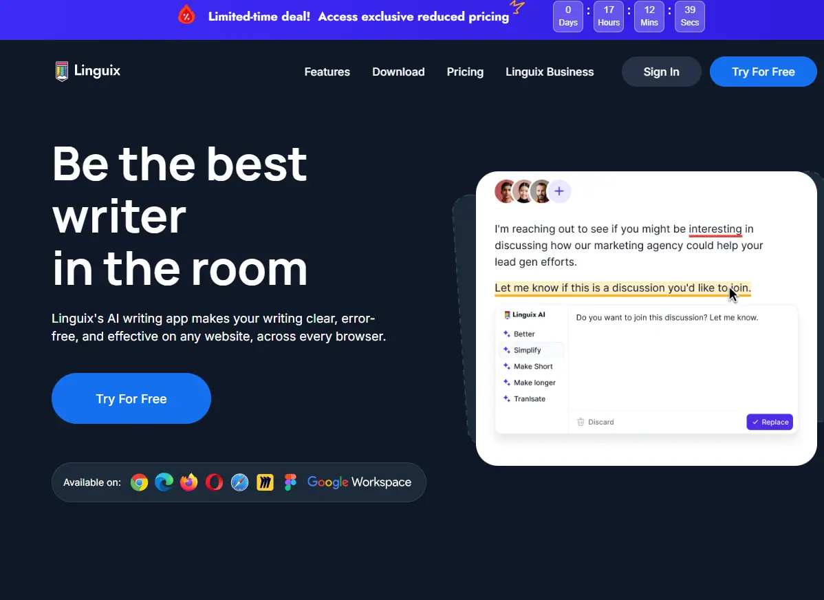 linguix.com screenshot
