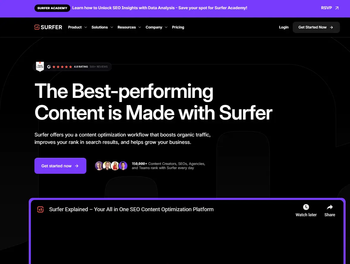 surferseo.com screnshot