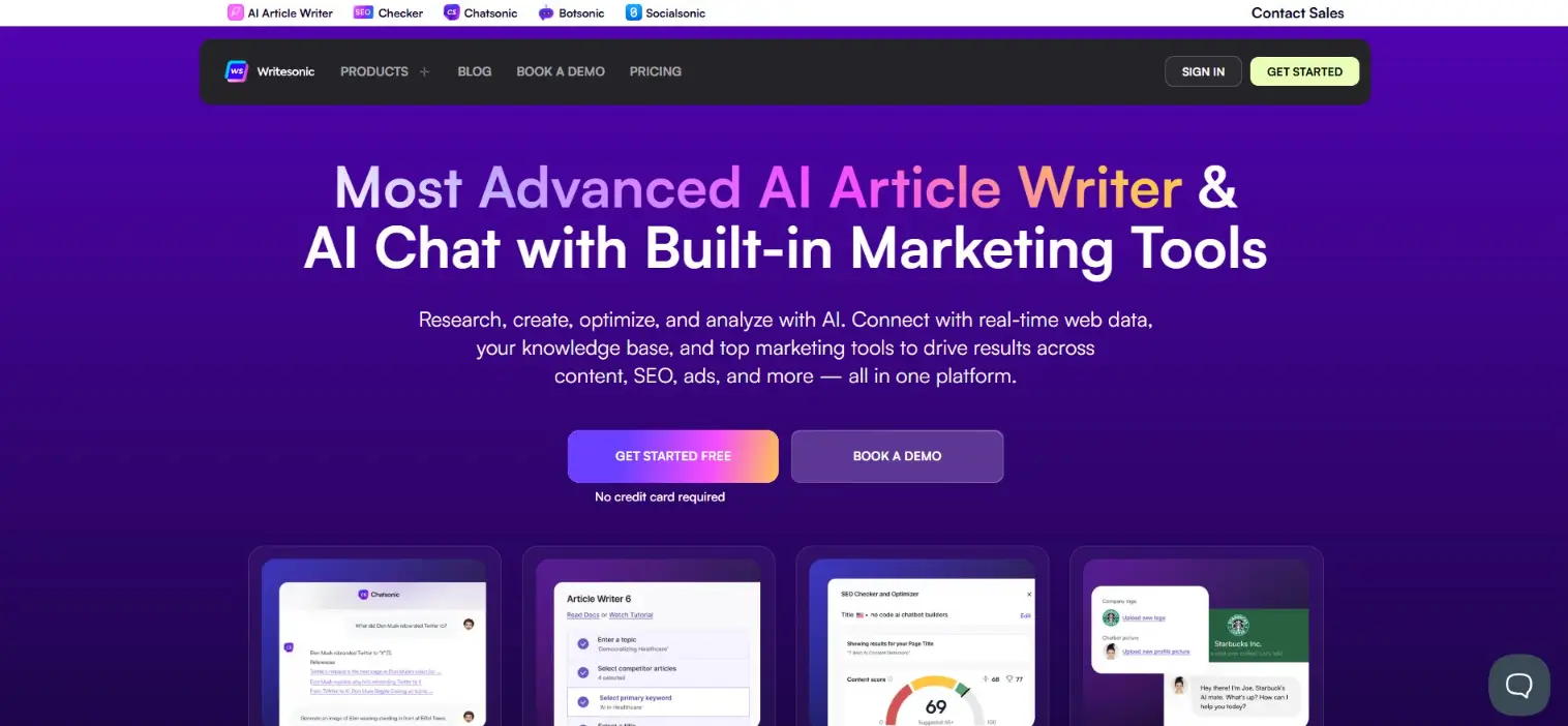 writesonic.com screenshot